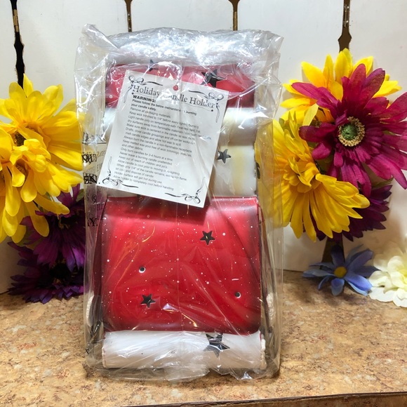 Vintage Santa Metal Lantern Candle Holder, Original Box & Factory Sealed W/Tag - Picture 7 of 7